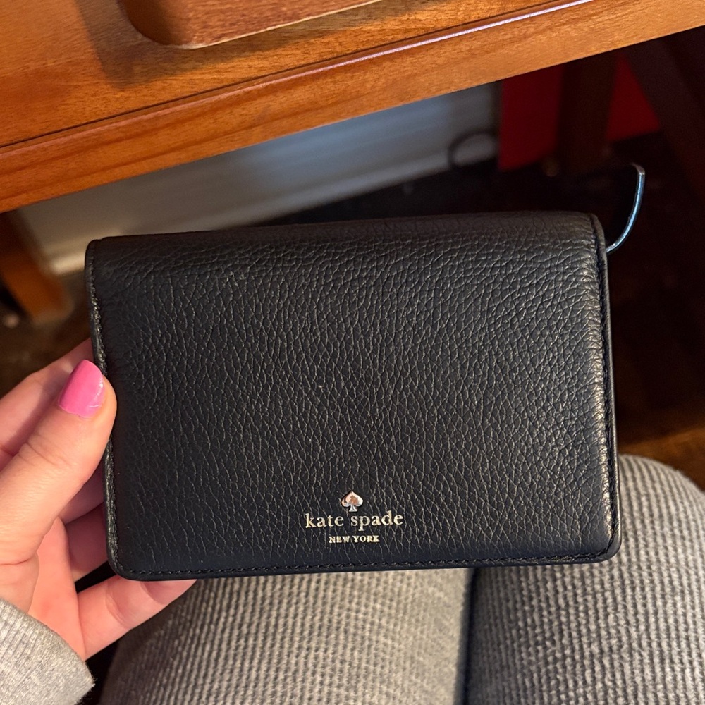 Kate Spade Black Textured Wallet